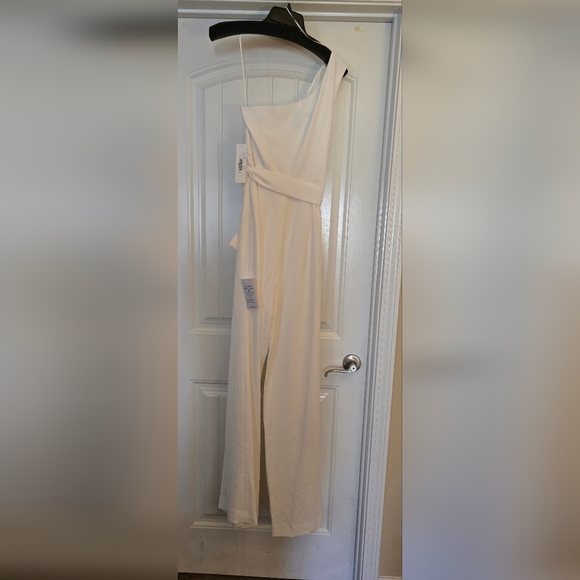 Jay Godfrey White One-Shoulder Jumpsuit - Picture 3 of 5